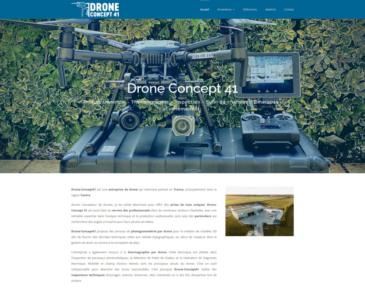 DRONE CONCEPT - Création de sites Internet à Orléans • BDstudio